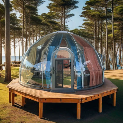 kopen Nieuwste villa prefab huizen resort bubbel tent transparante prefab dome huizen online manufacture