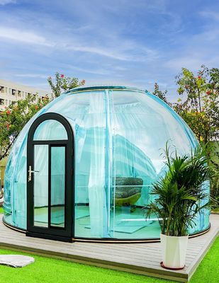 kopen 4.2m Diameter Full 360° Transparency PC Dome House Waterdicht Bubble Tent voor het eten online manufacture