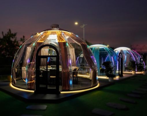 Waterdichte lucht tent Bubbelkoepel Transparent Outdoor Glamping Dubbele koepel Polycarbonat tent