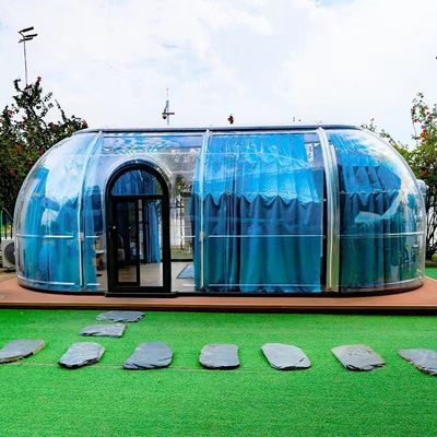 Warm te verkopen nieuw ontwerp pc dome hotel polycarbonaat dome tent modulair prefab dome huis voor resorts