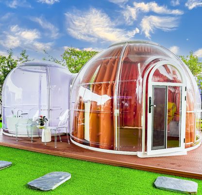 Full House Outdoor Prefabricated Luxury Glass Polycarbonate Tuin Dubbelkoepel Huis