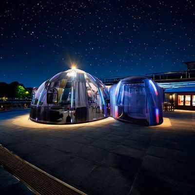 Buitenluxe luxe transparante bubbel camping hotel tent huis glamping polycarbonaat koepel tent