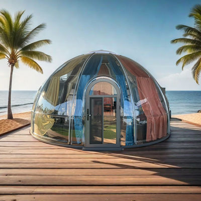 PC Stalen structuur Bubbel geodetische verplaatsbare koepel tent Groenhuis Outdoor Glamping Milieuvriendelijk