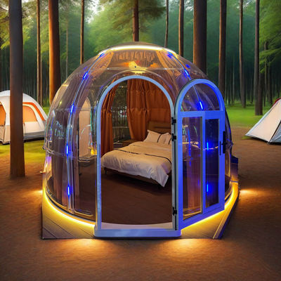 Kleine woning Verhuisbare geodetische koepel tent dakraam Gebouw voor Bubble House Resort Unieke containerhuizen Product