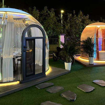 Warm te verkopen Nieuw Design PC Dome Hotel Polycarbonate Dome Tent Modulair Prefab Dome Huis