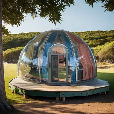 UV-bestendige doorzichtige PC bubbelhuis waterdicht geodetische koepeltent voor outdoor glamping gebruikt voor entertainment