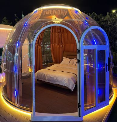 Waterdicht bubbelhuis winddicht pc bubbelhuis voor buitenrestaurant hotel