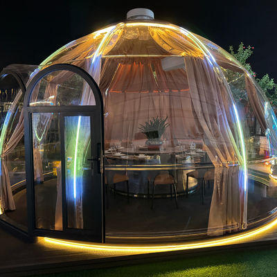 Prefab hut huis restaurant huis doorzichtig bubbel glamping koepel koepel tent huis