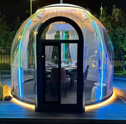 Hot-selling New Design PC Hotel Transparent Dome Tent Modulair Prefab Bubble House Dome Huis Voor het eten