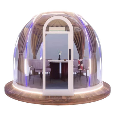 Transparante huisvesting buiten Panorama tent Wild camping landschap PC Sterrenblaarkamer voor hotel