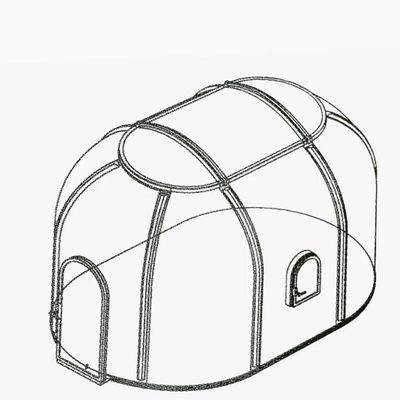3 - 4 personen polycarbonaat eetruimte bubbel tent ster zicht bubbel koepel tent