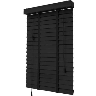 Contemporary Design Rolluiken voor kantoor woonkamer Studie Elektrische Lift Zwart Massief Hout Rolluiken Lichte gordijnen Schaduw