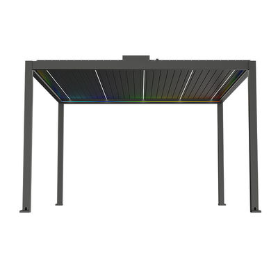 Aluminium legering Elektrisch kantelend luik Paviljoen Buiten terras Gazebo Villa Tuin Zonnekamer Gazebo