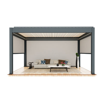 Aluminium Electric Louver Draaiende Paviljoen Buitenpaviljoen Met Stijlvol Hof Schaduw Design
