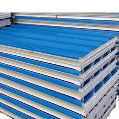 Villa waterbestendige gekleurde stalen plaat Rock Wool Tile Heat Insulation Tile Sandwich Board voor milieuvriendelijke gebouwen